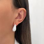 BRINCO GOTA ZIRCÔNIA CRISTAL PRATA 925