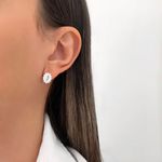 BRINCO OVAL ZIRCÔNIA CRISTAL PRATA 925