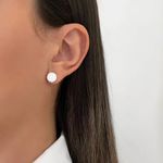 BRINCO REDONDO SÃO BENTO ZIRCÔNIA CRISTAL PRATA 925