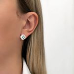 BRINCO FLOR ZIRCÔNIA TURMALINA E CRISTAL PRATA 925