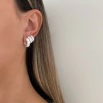 TRIO ARGOLINHA CRAVEJADA CRISTAL PRATA 925