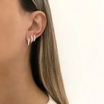 TRIO ARGOLINHA CRAVEJADA PRATA 925