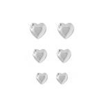  TRIO CORAÇÃO LISO PRATA 925