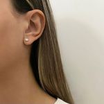 BRINCO REDONDO ZIRCÔNIA PRATA 925