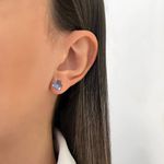 BRINCO REDONDO ZIRCÔNIA PRATA 925