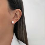 BRINCO QUADRADO ZIRCÔNIA PRATA 925