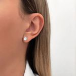 BRINCO QUADRADO ZIRCÔNIA PRATA 925