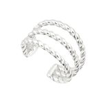 PIERCING FAKE TRANÇADO 3 FIOS PRATA 925