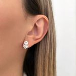 BRINCO CORAÇÃO COROA PRATA 925