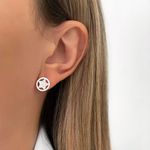 BRINCO REDONDO ESTRELA ZIRCÔNIA CRISTAL PRATA 925