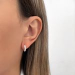 BRINCO ARGOLA CLICK NAVETE LISO PRATA 925