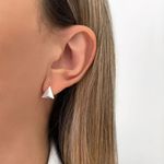 BRINCO TRIÂNGULO LISO PRATA 925