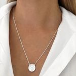 ESCAPULÁRIO SÃO BENTO MEDALHA REDONDA PRATA 925