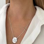 ESCAPULÁRIO ORAÇÃO LEVAI-ME SEMPRE PELO BOM CAMINHO PRATA 925