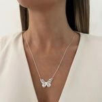 ESCAPULÁRIO BORBOLETA DAS MINHAS CICATRIZES NASCERAM ASAS PRATA 925