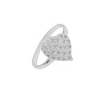 ANEL CORAÇÃO ZIRCÔNIA CRISTAL PRATA 925