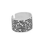 ANEL PAI NOSSO ENVELHECIDO PRATA 925