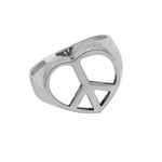 ANEL SIMBOLO DA PAZ ENVELHECIDO PRATA 925