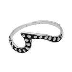 ANEL ONDA INDIANO PRATA 925