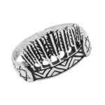 ANEL COCAR ENVELHECIDO PRATA 925