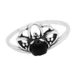 ANEL INDIANO ONIX PRATA 925