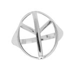 ANEL SÍMBOLO DA PAZ PRATA 925