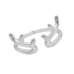 ANEL REGULÁVEL CHIFRE DE CERVO PRATA 925