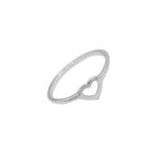 ANEL CORAÇÃO VAZADO PRATA 925