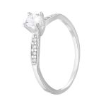 ANEL SOLITÁRIO ZIRCÔNIA CRISTAL PRATA 925