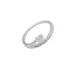 ANEL CORAÇÃO LISO ZIRCÔNIA CRISTAL PRATA 925