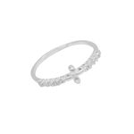 ANEL CRUZ ZIRCÔNIA CRISTAL PRATA 925
