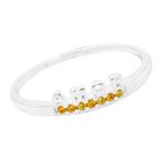 ANEL AMOR ZIRCÔNIA AMARELA PRATA 925