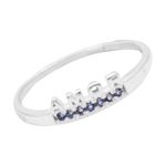 ANEL AMOR ZIRCÔNIA AZUL CLARO PRATA 925