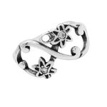 ANEL ENVELHECIDO ZIRCÔNIA CRISTAL PRATA 925