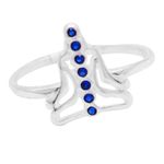 ANEL CHAKRAS ZIRCÔNIA SAFIRA PRATA 925