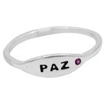 ANEL PAZ ZIRCÔNIA ROSA ESCURO PRATA 925