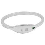 ANEL FÉ ZIRCÔNIA ESMERALDA PRATA 925