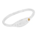 ANEL FAMÍLIA ZIRCÔNIA AMARELA PRATA 925