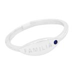 ANEL FAMÍLIA ZIRCÔNIA AZUL ESCURO PRATA 925