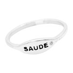 ANEL SAÚDE ZIRCÔNIA CRISTAL PRATA 925