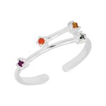 ANEL SIGNO TOURO ZIRCÔNIA COLORIDA PRATA 925