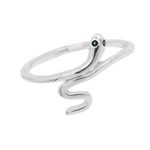 ANEL COBRA OLHO ZIRCÔNIA VERDE PRATA 925