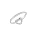 ANEL CORAÇÃO NÓ PRATA 925