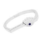 ANEL OLHO GREGO ZIRCÔNIA SAFIRA PRATA 925