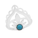 ANEL COM PEDRA TURQUESA PRATA 925
