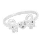 ANEL DOIS FILHOS ZIRCÔNIA CRISTAL PRATA 925