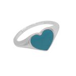 ANEL CORAÇÃO VERDE TIFANNY PRATA 925