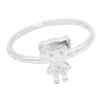 ANEL MENINA ZIRCÔNIA CRISTAL PRATA 925