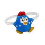 ANEL INFANTIL GALINHA PINTADINHA PRATA 925