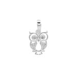 PINGENTE CORUJA ZIRCÔNIA CRISTAL PRATA 925